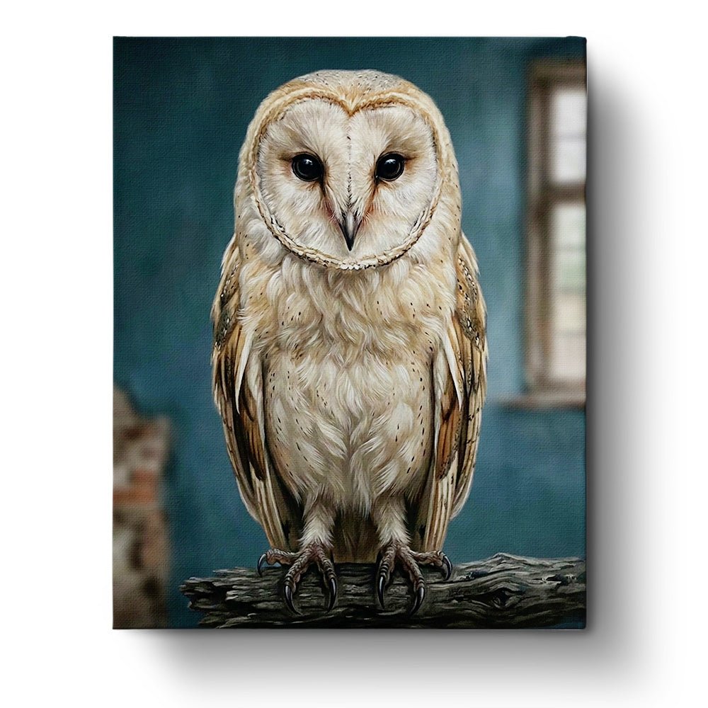 Majestic Owl Perch - Animals - BestPaintByNumbers - Paint by Numbers Custom Kit