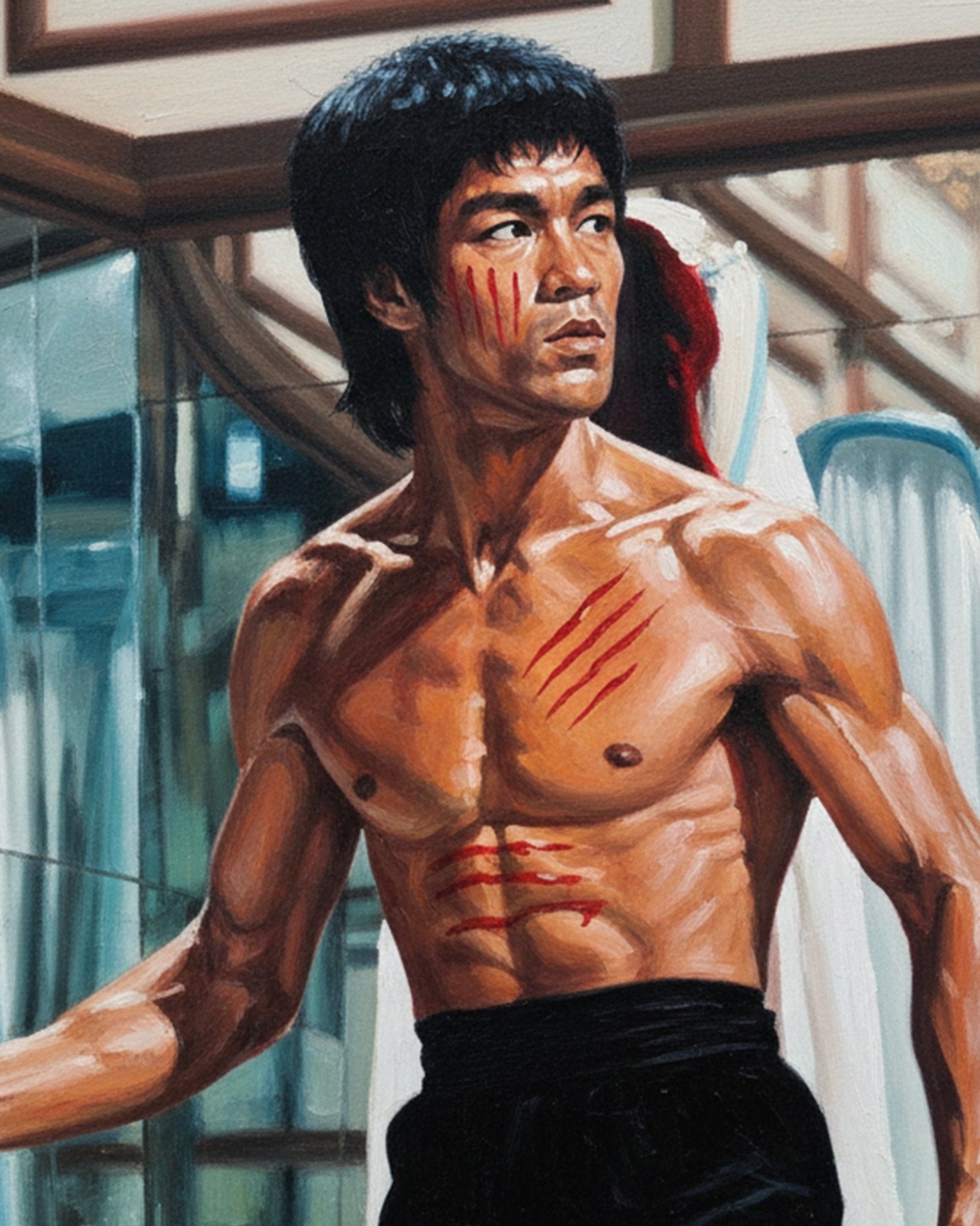 Martial Artist Icon - Movies - BestPaintByNumbers - Paint by Numbers Custom Kit