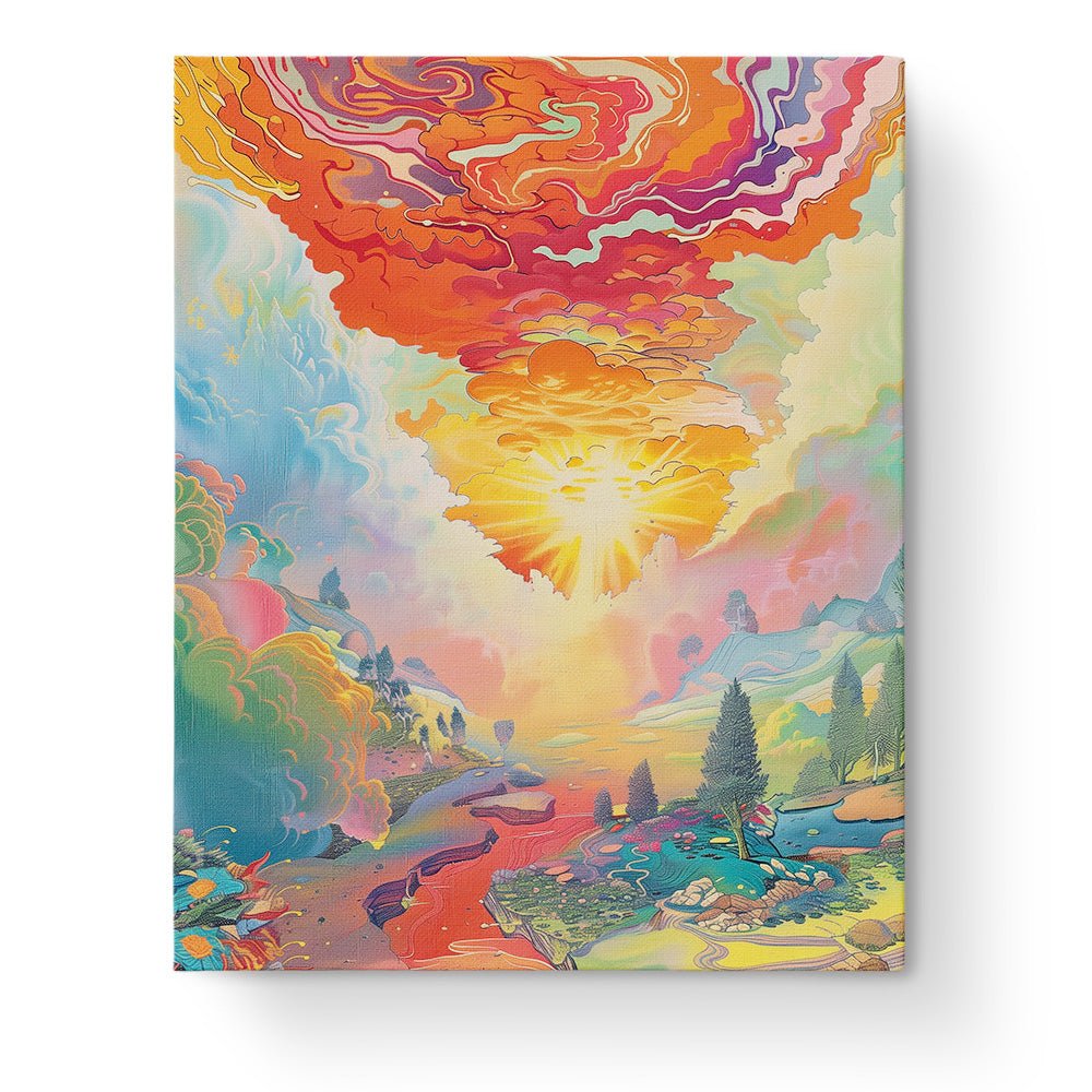 Meditation Nature Explosion - BestPaintByNumbers - Paint by Numbers Custom Kit