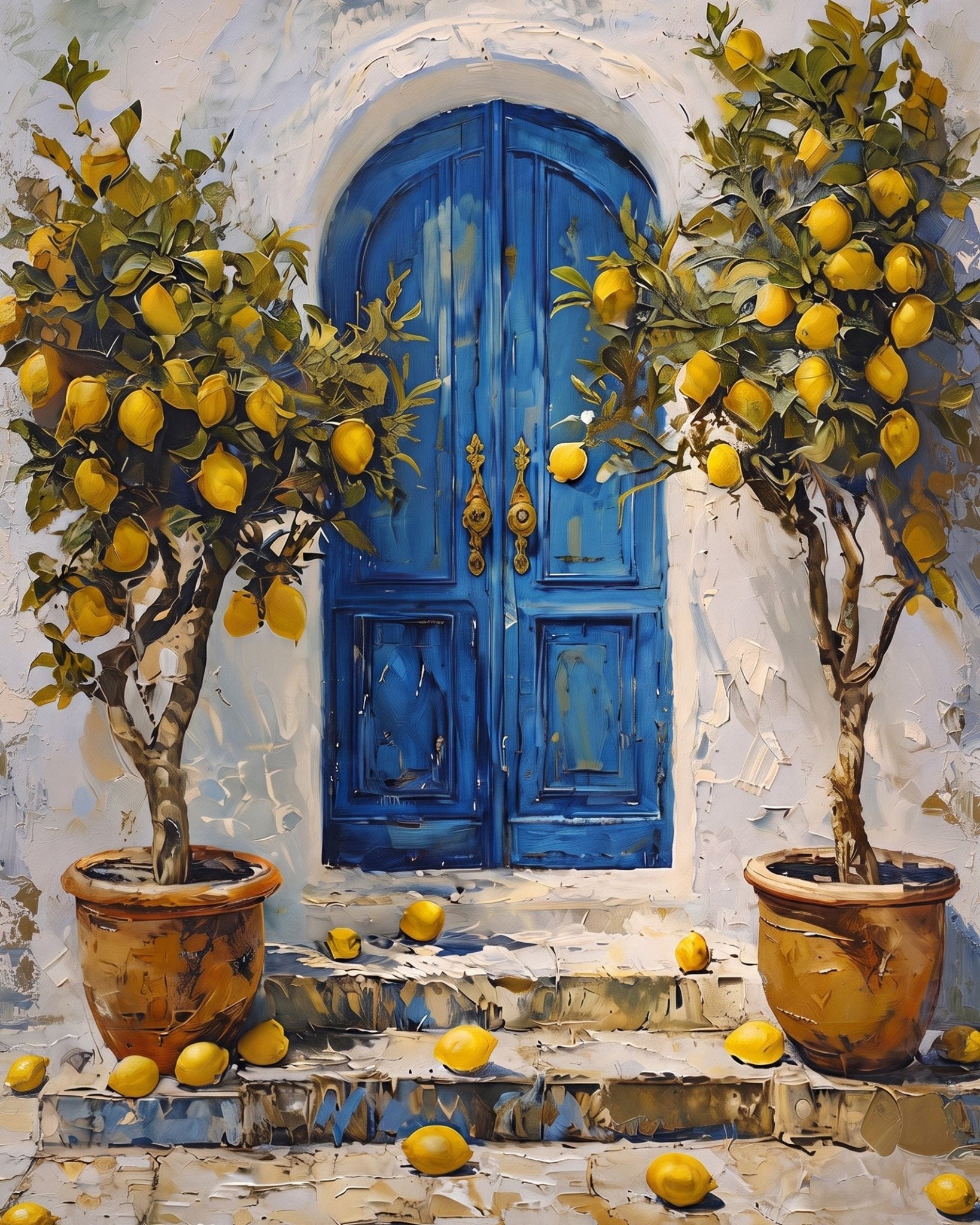 Mediterranean Lemon Grove - Places - BestPaintByNumbers - Paint by Numbers Custom Kit