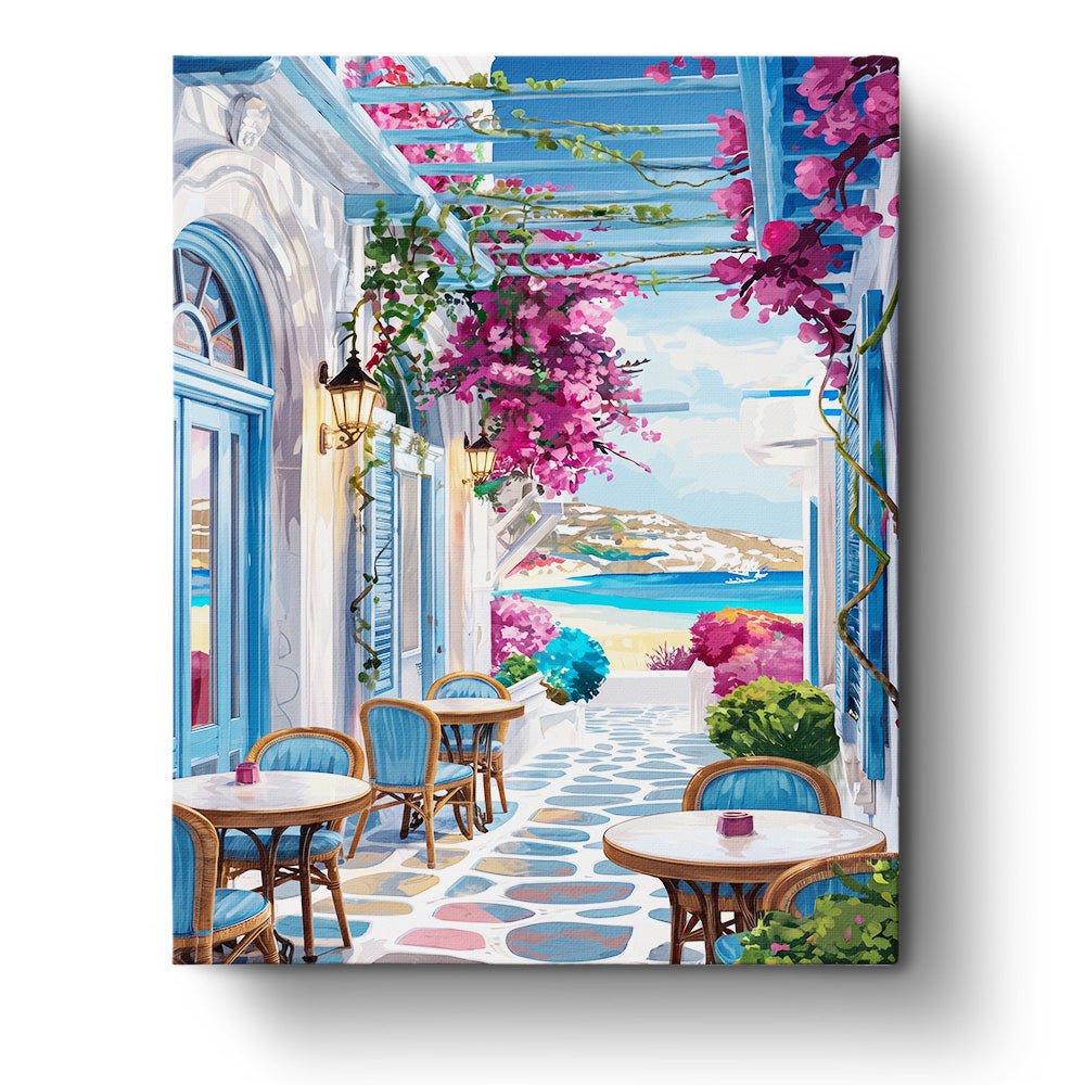 Mediterranean Terrace Retreat - Places - BestPaintByNumbers - Paint by Numbers Custom Kit