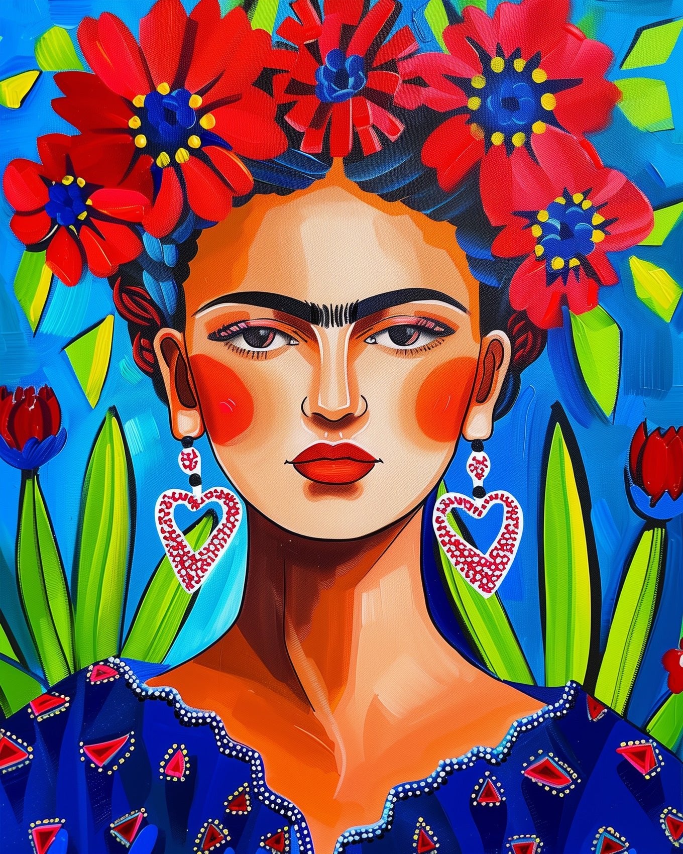 Mexican - Frida Kahlo - BestPaintByNumbers - Paint by Numbers Custom Kit