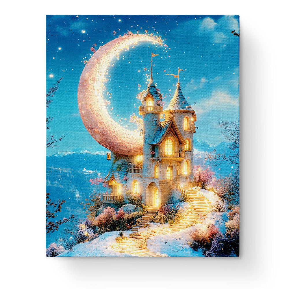 Moonlit Castle - Fairy Tail - BestPaintByNumbers - Paint by Numbers Custom Kit