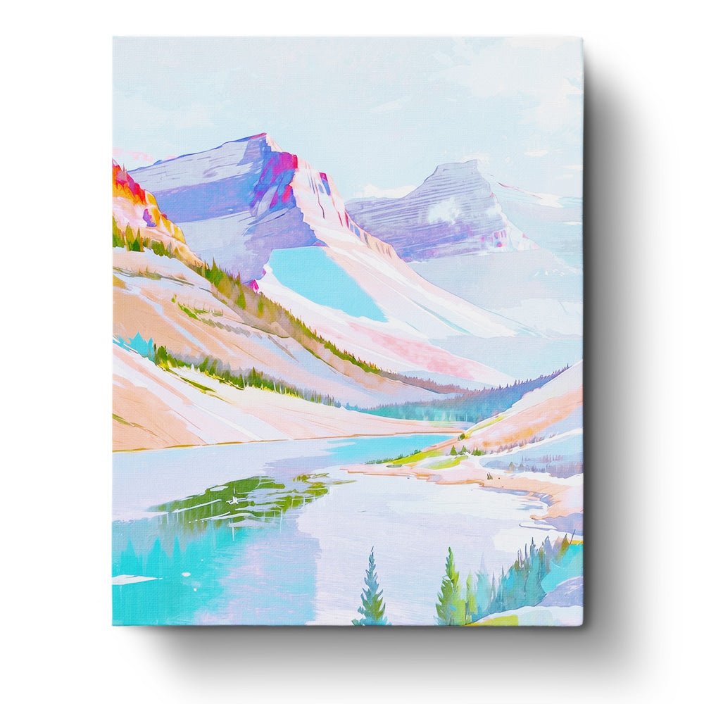 Mountain Reflection in Serenity - Landscape - BestPaintByNumbers - Paint by Numbers Custom Kit