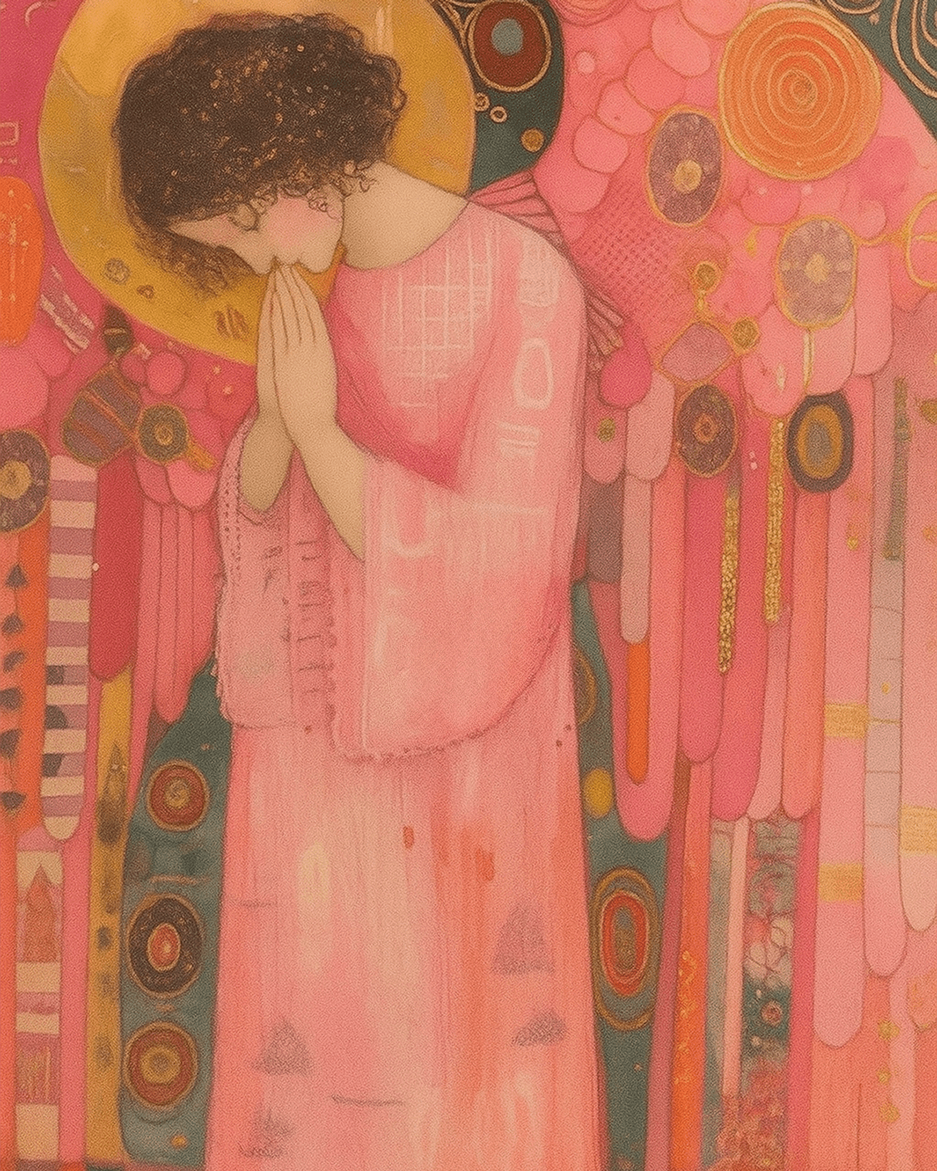 Mystical Angel in Pink - Mexico - BestPaintByNumbers - Paint by Numbers Custom Kit