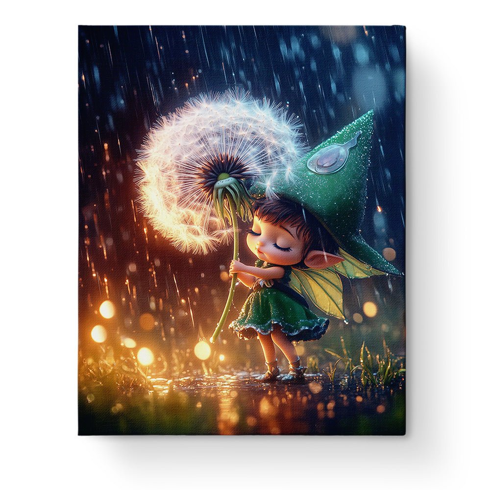 Mystical Elf with Dandelion - Fairy Tail - BestPaintByNumbers - Paint by Numbers Custom Kit