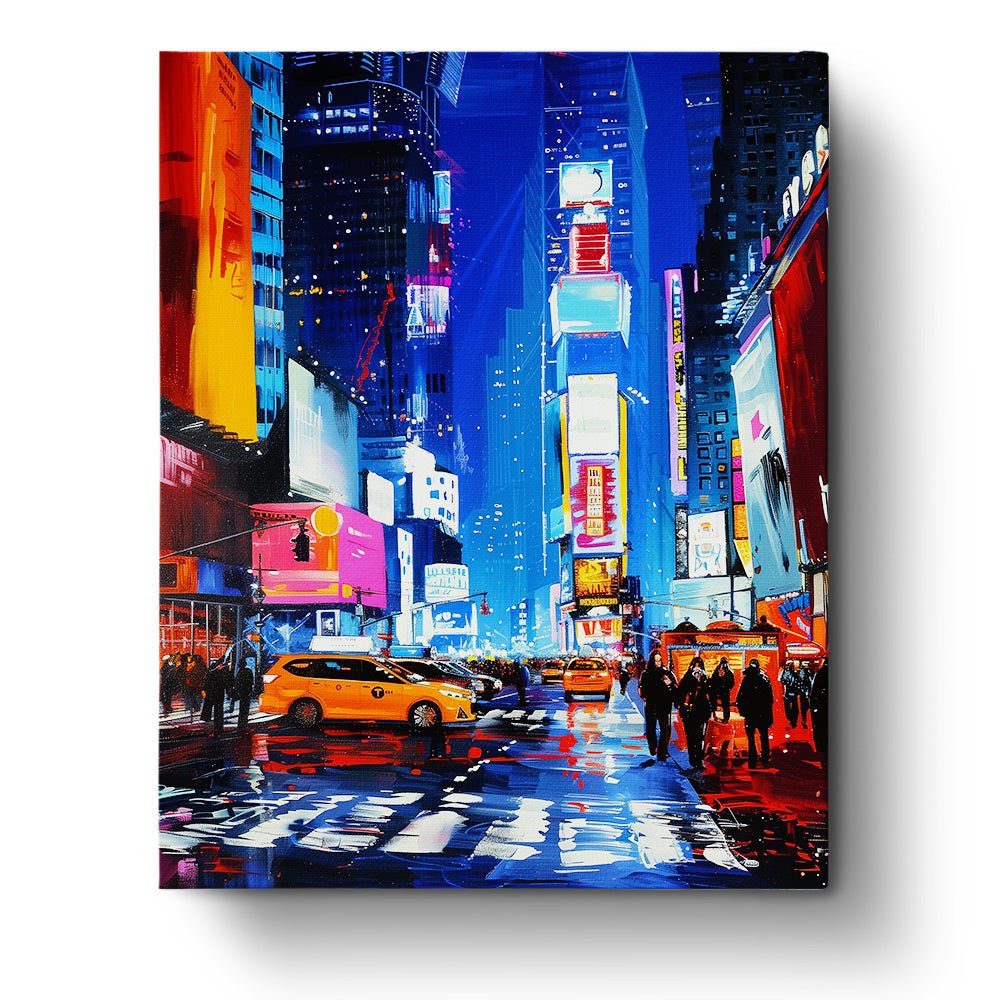 New York - Times Square at Night - BestPaintByNumbers - Paint by Numbers Custom Kit
