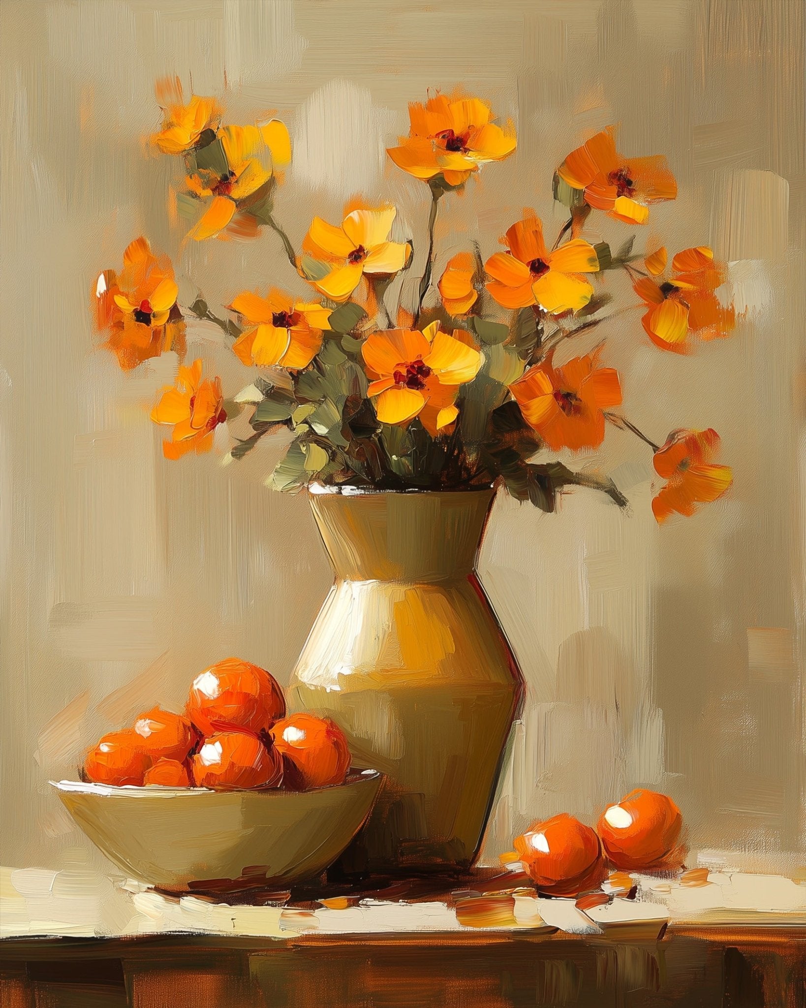 Orange Blossoms and Fruit - Still Life - BestPaintByNumbers - Paint by Numbers Custom Kit