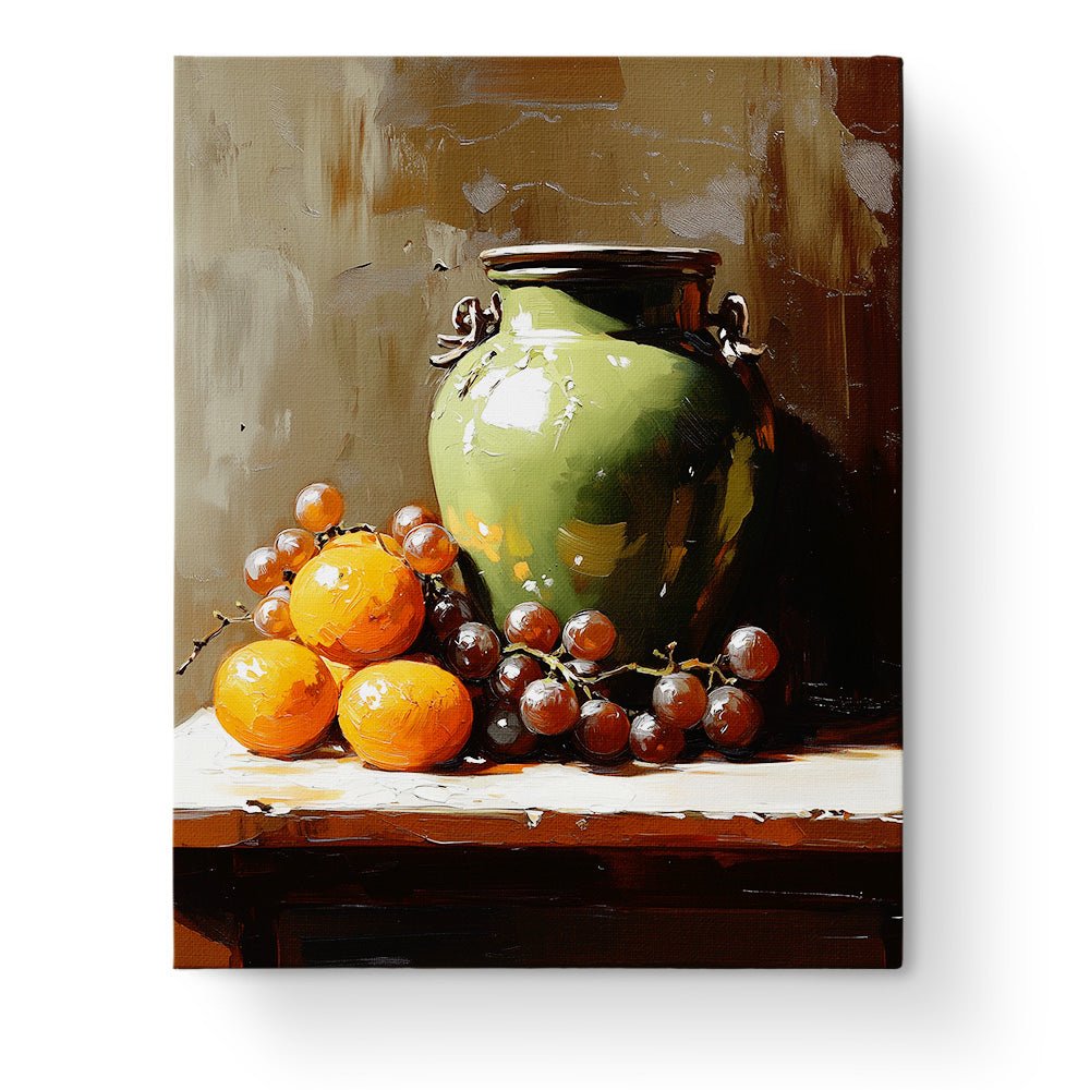 Oranges and Vase - Still Life - BestPaintByNumbers - Paint by Numbers Custom Kit