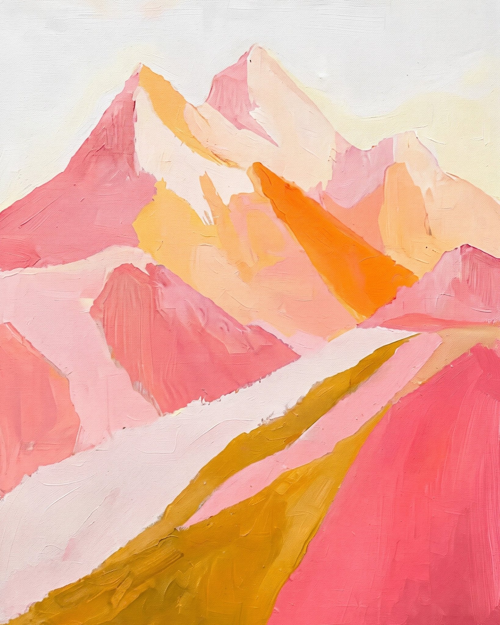 Pastel Mountain Serenity - Landscape - BestPaintByNumbers - Paint by Numbers Custom Kit