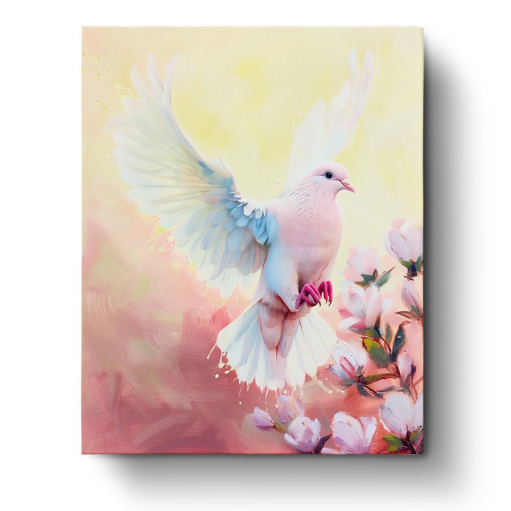 Peaceful Dove Flight - Abstract Animals - BestPaintByNumbers - Paint by Numbers Custom Kit