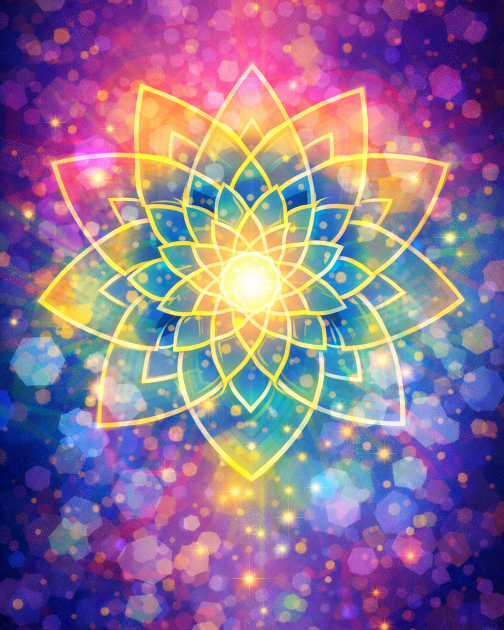 Radiant Mandala - Meditation - BestPaintByNumbers - Paint by Numbers Custom Kit