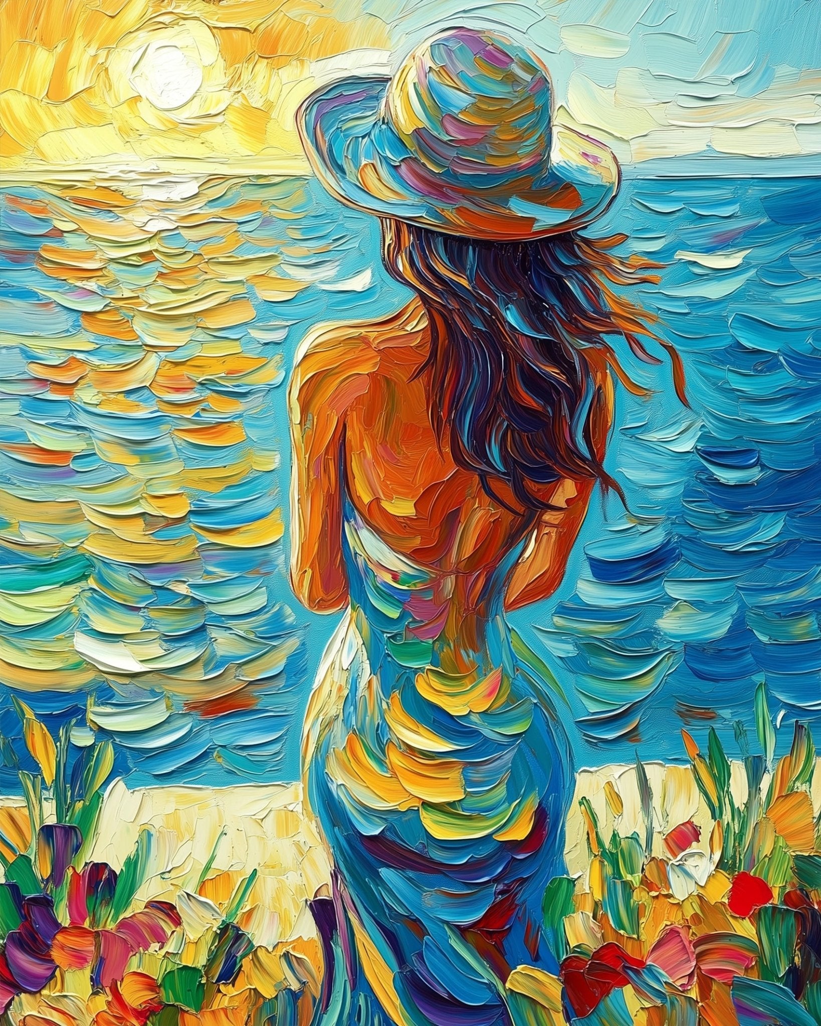Radiant Ocean View - Summer - BestPaintByNumbers - Paint by Numbers Custom Kit