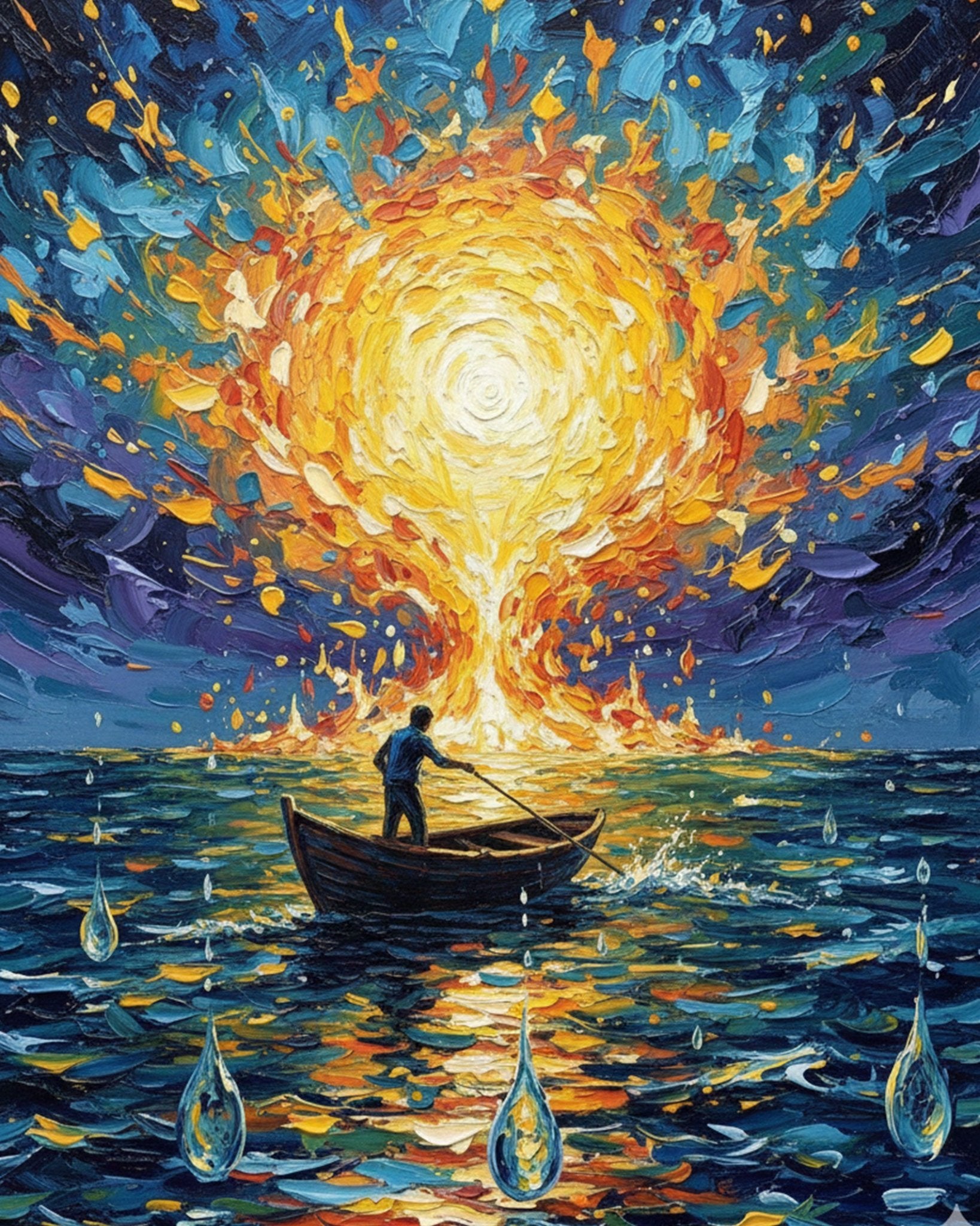 Radiant Ocean Voyage - PeacefulMoments - BestPaintByNumbers - Paint by Numbers Custom Kit