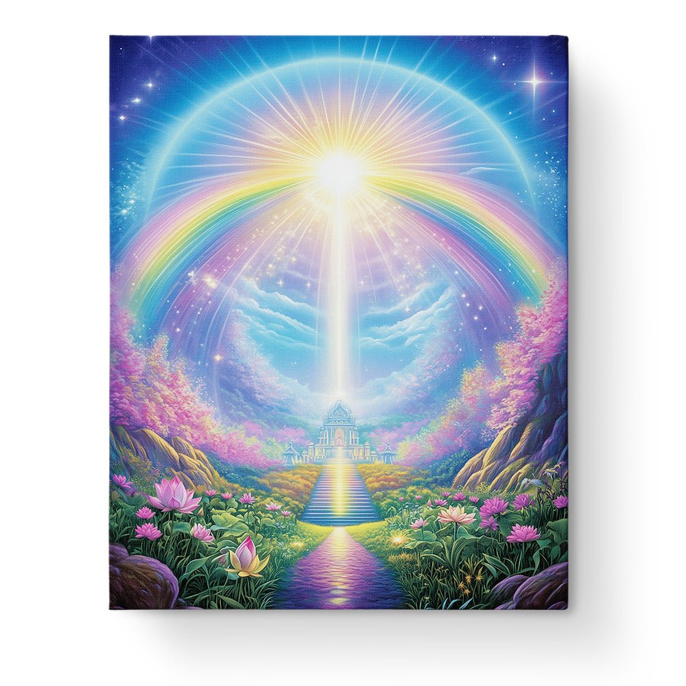 Rainbow Path to Tranquility - Meditation - BestPaintByNumbers - Paint by Numbers Custom Kit