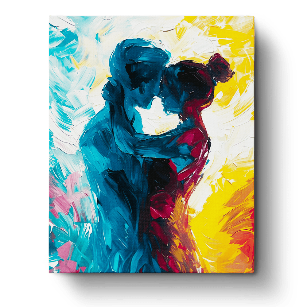 Romantic Embrace - PeacefulMoments - BestPaintByNumbers - Paint by Numbers Custom Kit