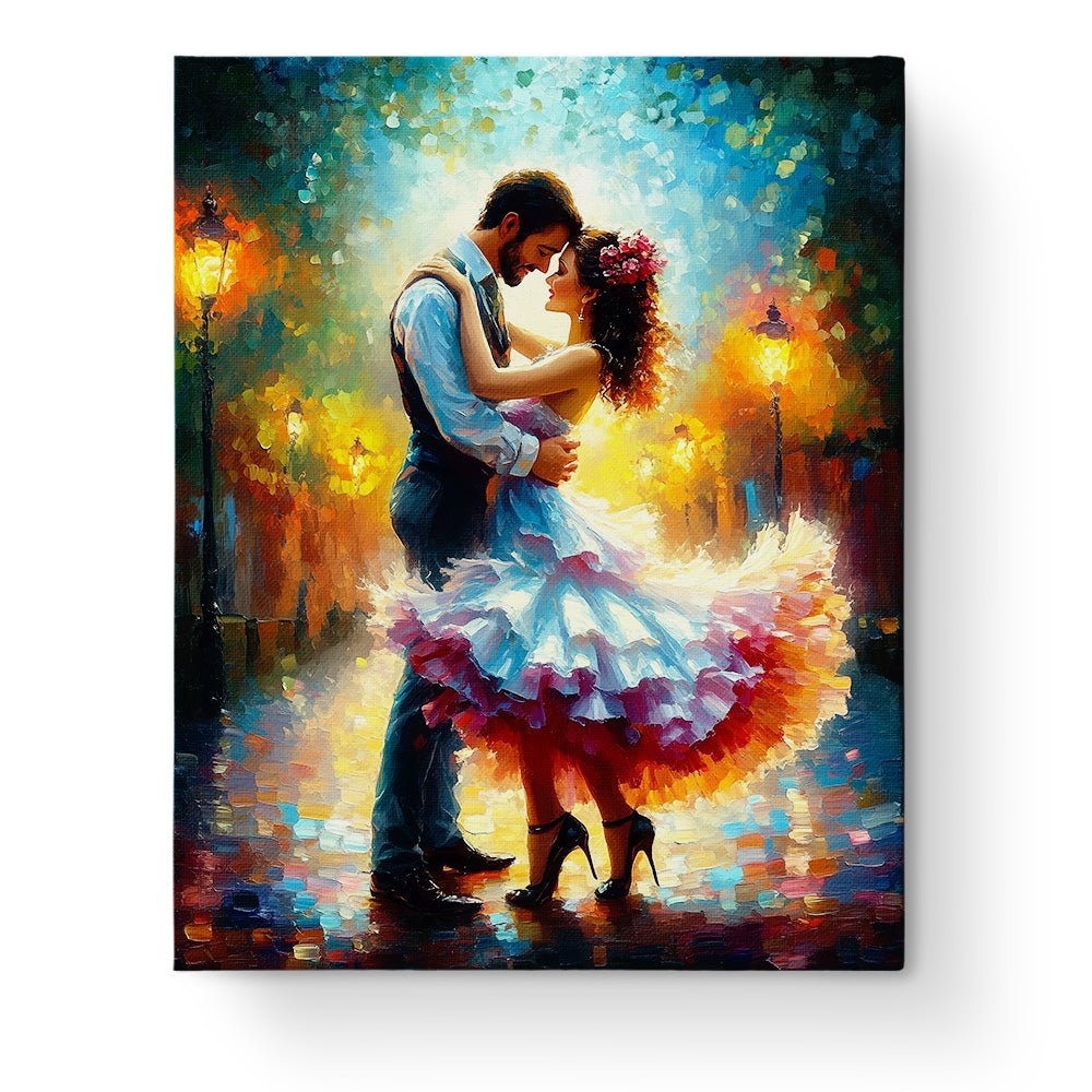 Romantic Night Embrace - Dance - BestPaintByNumbers - Paint by Numbers Custom Kit