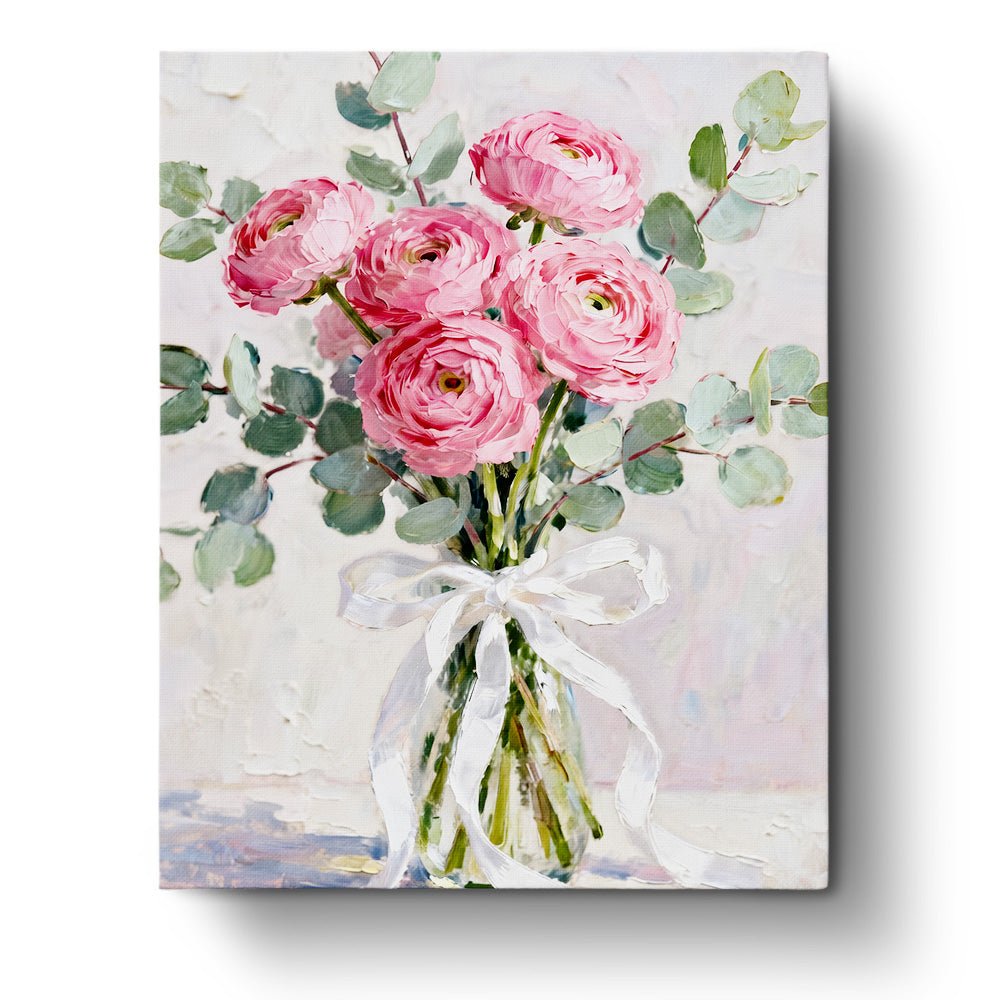 Romantic Pink Blossoms Bouquet - Flowers - BestPaintByNumbers - Paint by Numbers Custom Kit