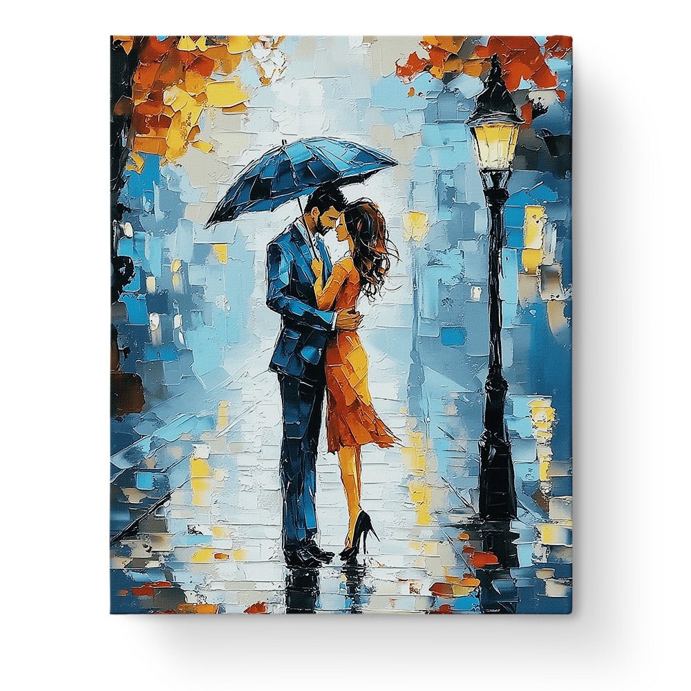 Romantic Rainy Evening - painting - BestPaintByNumbers - Paint by Numbers Custom Kit