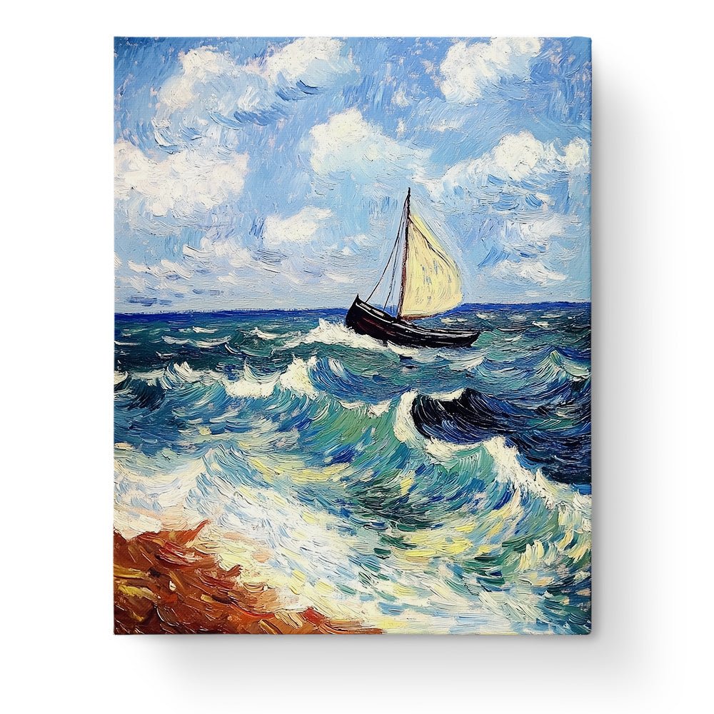 Sailing On a Serene Sea - Landscapes - BestPaintByNumbers - Paint by Numbers Custom Kit