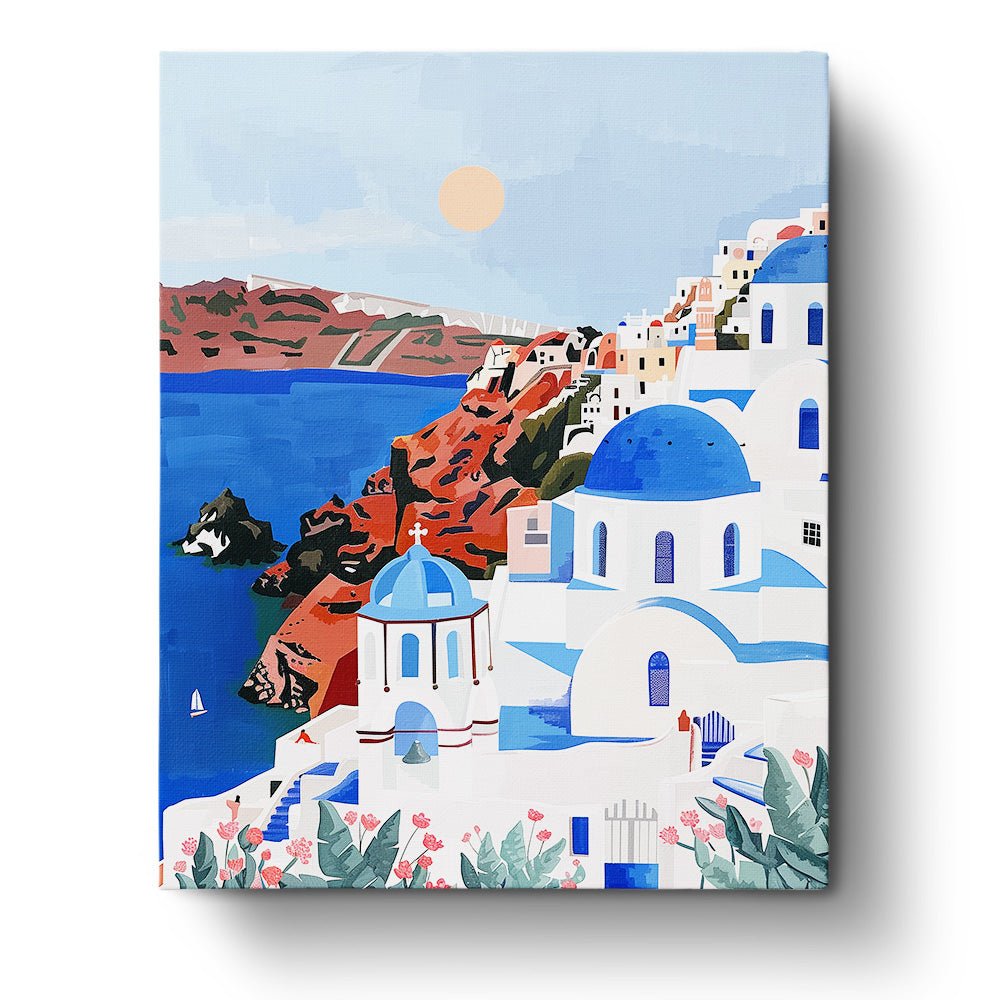 Santorini - BestPaintByNumbers - Paint by Numbers Custom Kit