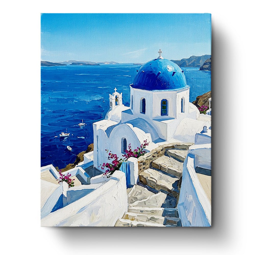 Santorini Dream - Landscape - BestPaintByNumbers - Paint by Numbers Custom Kit