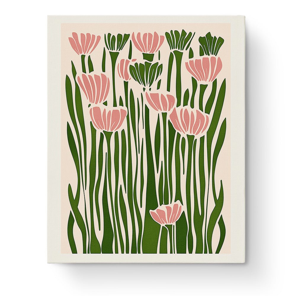 Serene Floral Harmony - Minimalistic - BestPaintByNumbers - Paint by Numbers Custom Kit