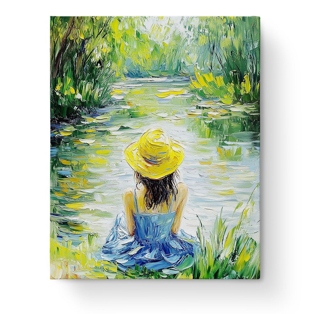 Serene River Reflection - Impressionist - BestPaintByNumbers - Paint by Numbers Custom Kit