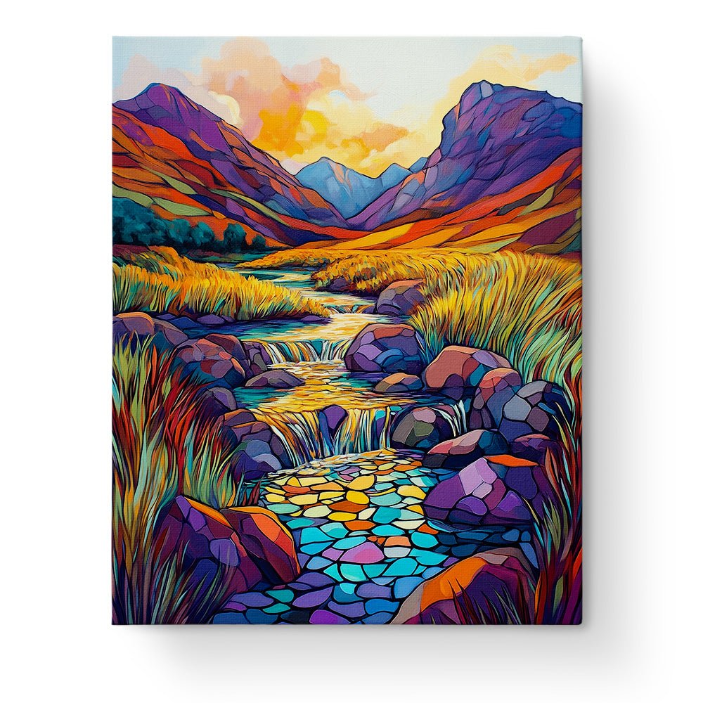 Serene River Sunset - Landscapes - BestPaintByNumbers - Paint by Numbers Custom Kit