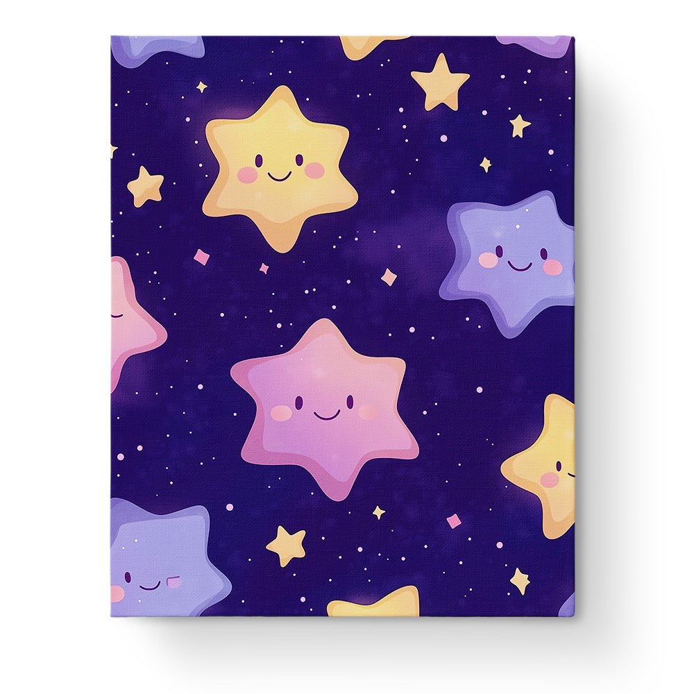 Smiling Stars - Galaxies - BestPaintByNumbers - Paint by Numbers Custom Kit