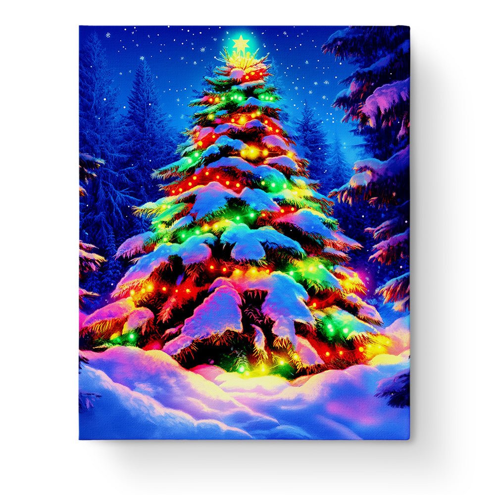 Sparkling Christmas Tree - Christmas - BestPaintByNumbers - Paint by Numbers Custom Kit