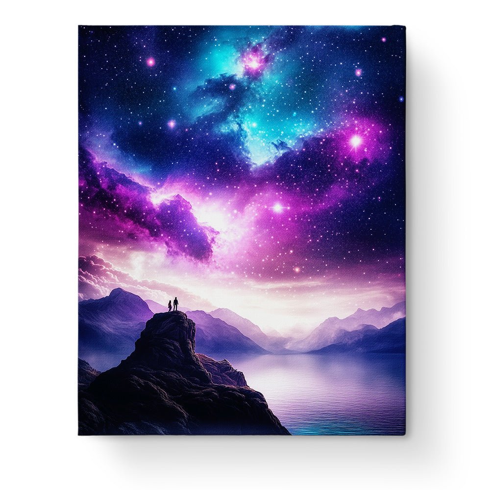 Starlit Mountain View - Galaxies - BestPaintByNumbers - Paint by Numbers Custom Kit