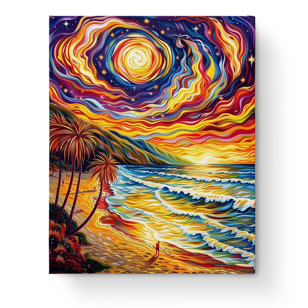 Starry Beach Sunset - Sea Landscape - BestPaintByNumbers - Paint by Numbers Custom Kit