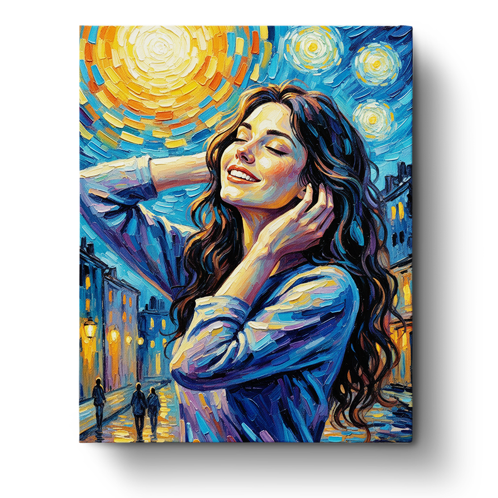 Starry Evening Bliss - PeacefulMoments - BestPaintByNumbers - Paint by Numbers Custom Kit