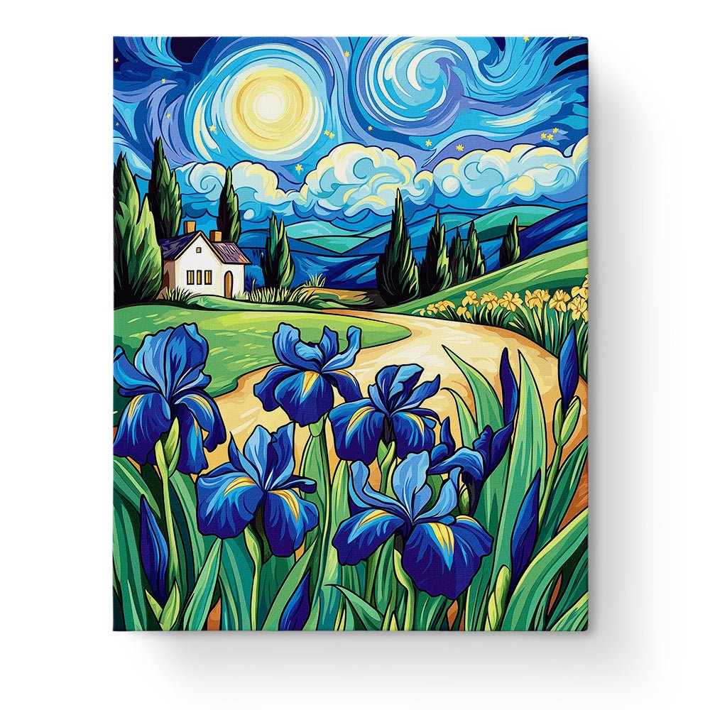 Starry Garden Pathway - Landscapes - BestPaintByNumbers - Paint by Numbers Custom Kit