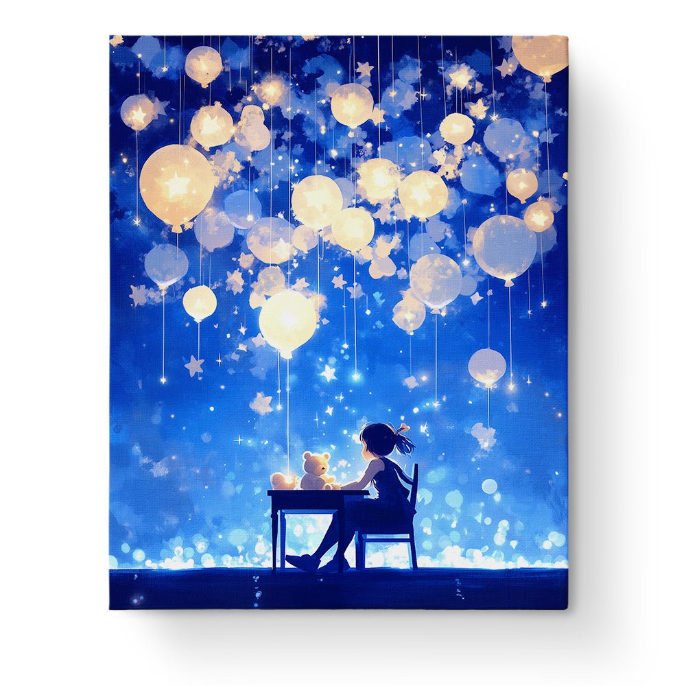 Starry Night Dreams - Lo - Fi - BestPaintByNumbers - Paint by Numbers Custom Kit