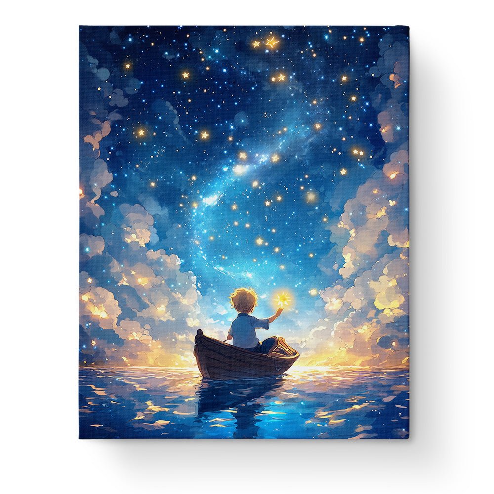 Starry Night Journey - Lo - Fi - BestPaintByNumbers - Paint by Numbers Custom Kit