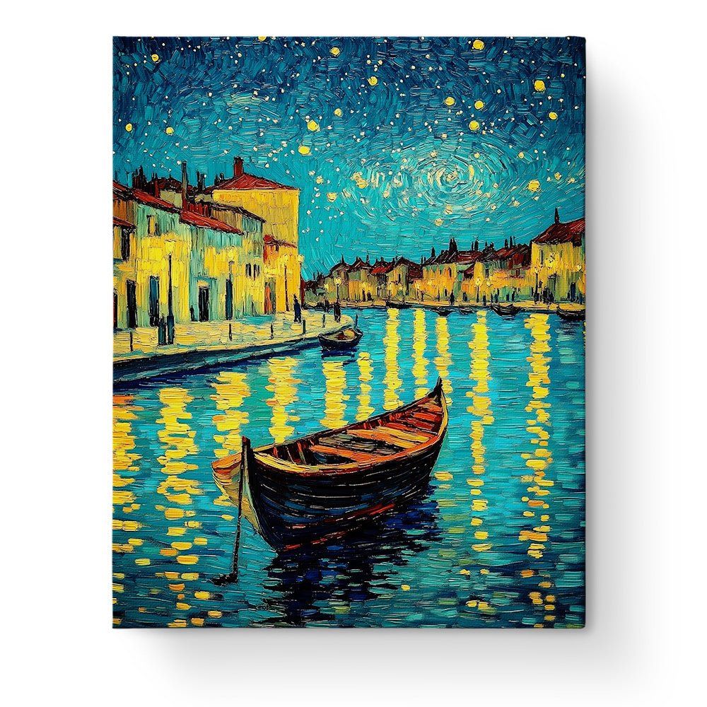 Starry Night Over The Rhone - Impressionist - BestPaintByNumbers - Paint by Numbers Custom Kit