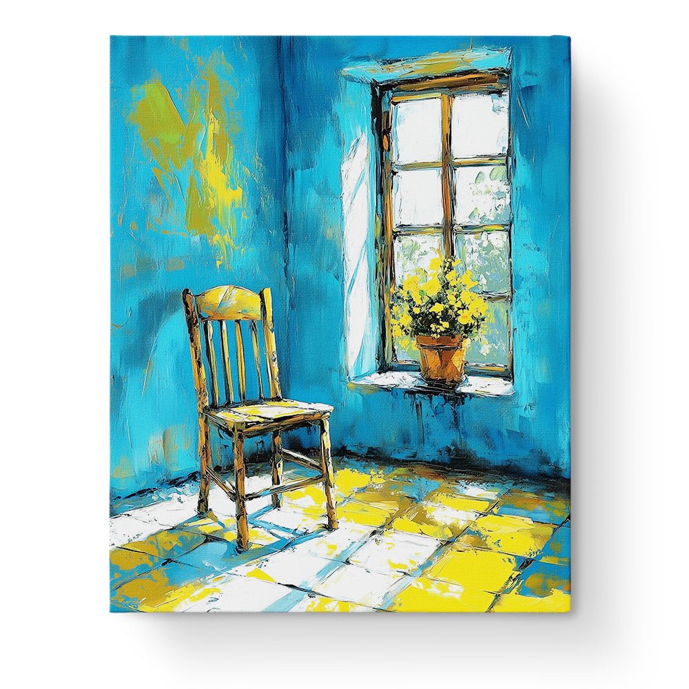 Sunny Corner Chair - Impressionist - BestPaintByNumbers - Paint by Numbers Custom Kit