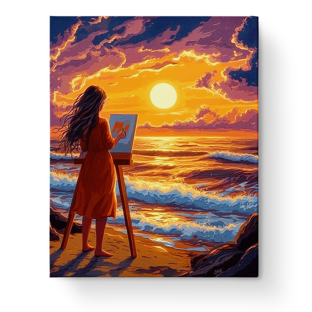 Sunset Dreamscape - Summer - BestPaintByNumbers - Paint by Numbers Custom Kit