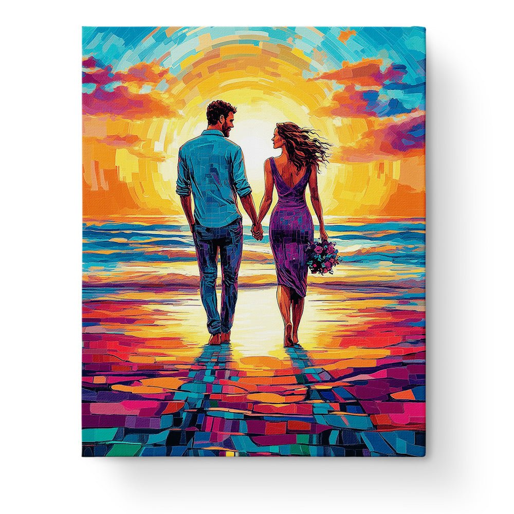 Sunset Stroll - Romance - BestPaintByNumbers - Paint by Numbers Custom Kit
