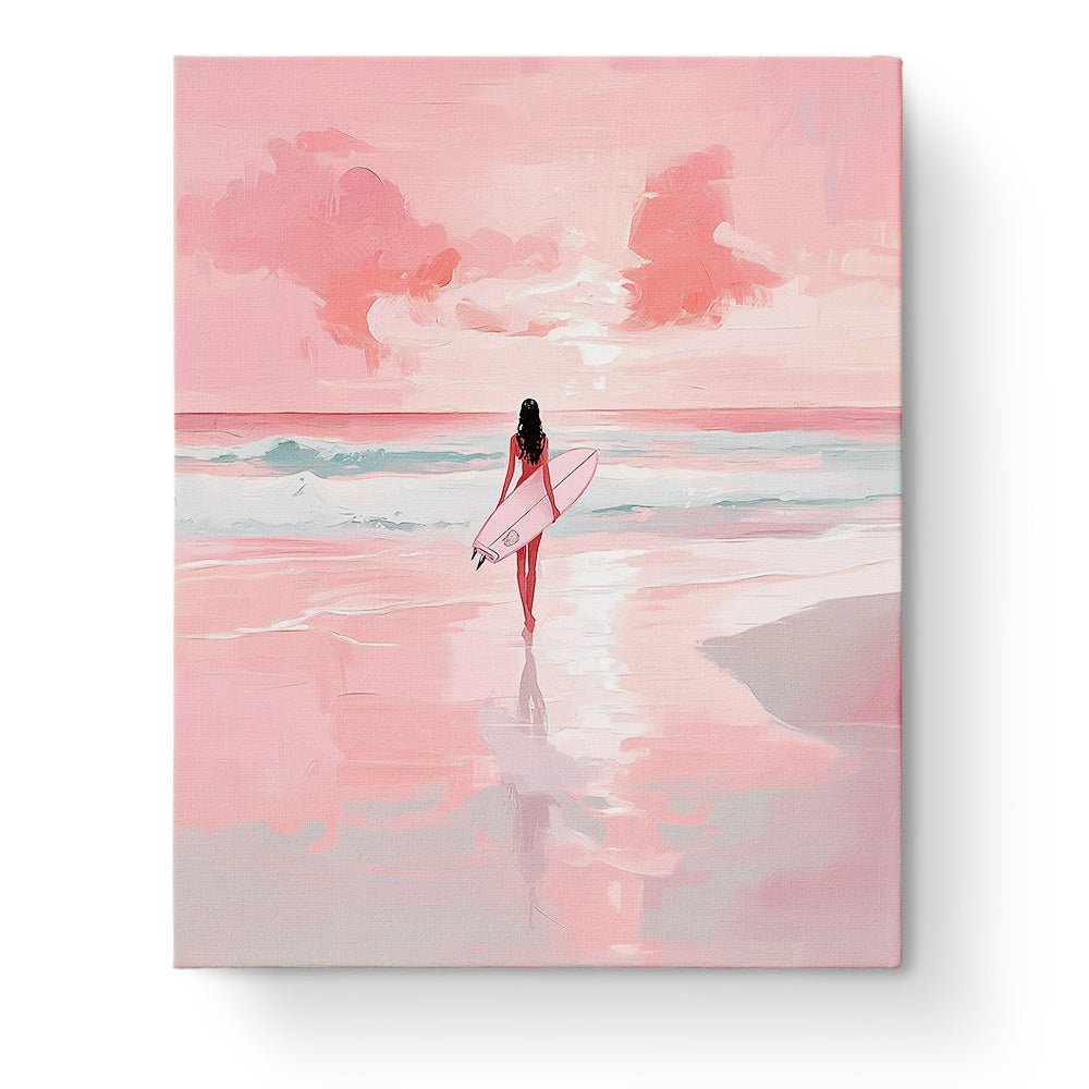 Surfing Sunset Bliss - Summer - BestPaintByNumbers - Paint by Numbers Custom Kit