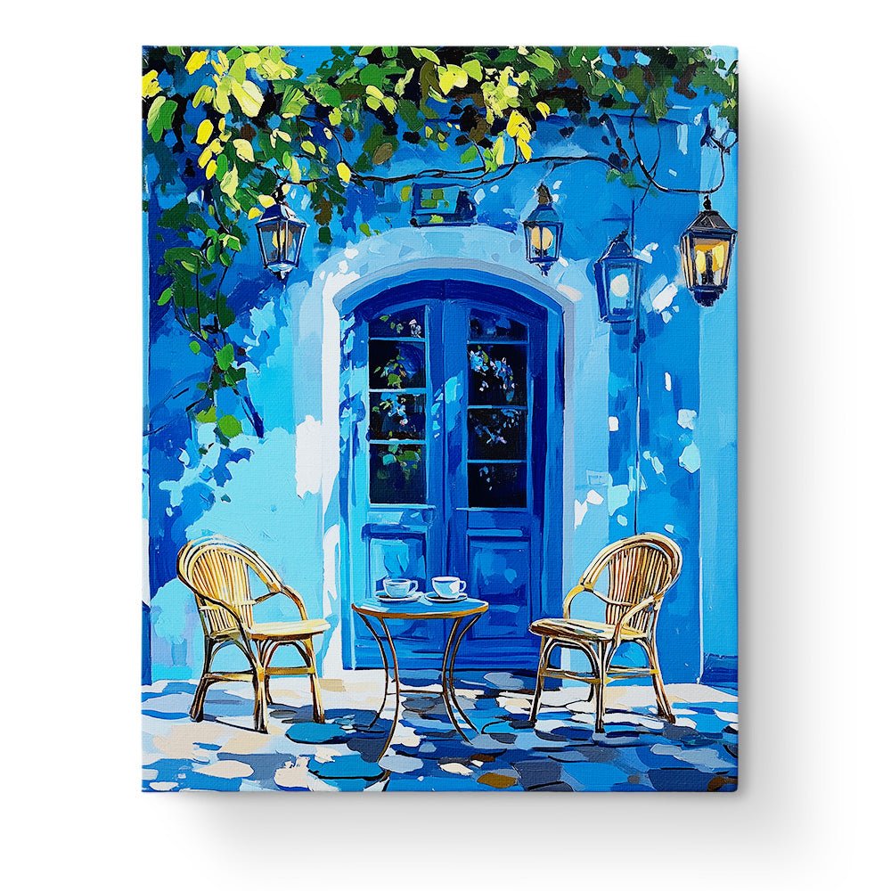 Tranquil Bistro Scene - Impressionist - BestPaintByNumbers - Paint by Numbers Custom Kit
