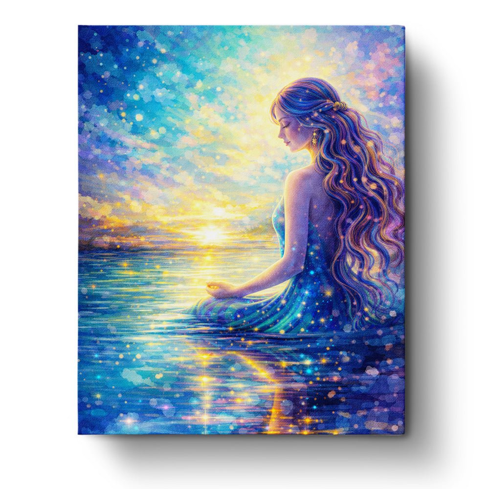 Tranquil Water Reflection - Meditation - BestPaintByNumbers - Paint by Numbers Custom Kit