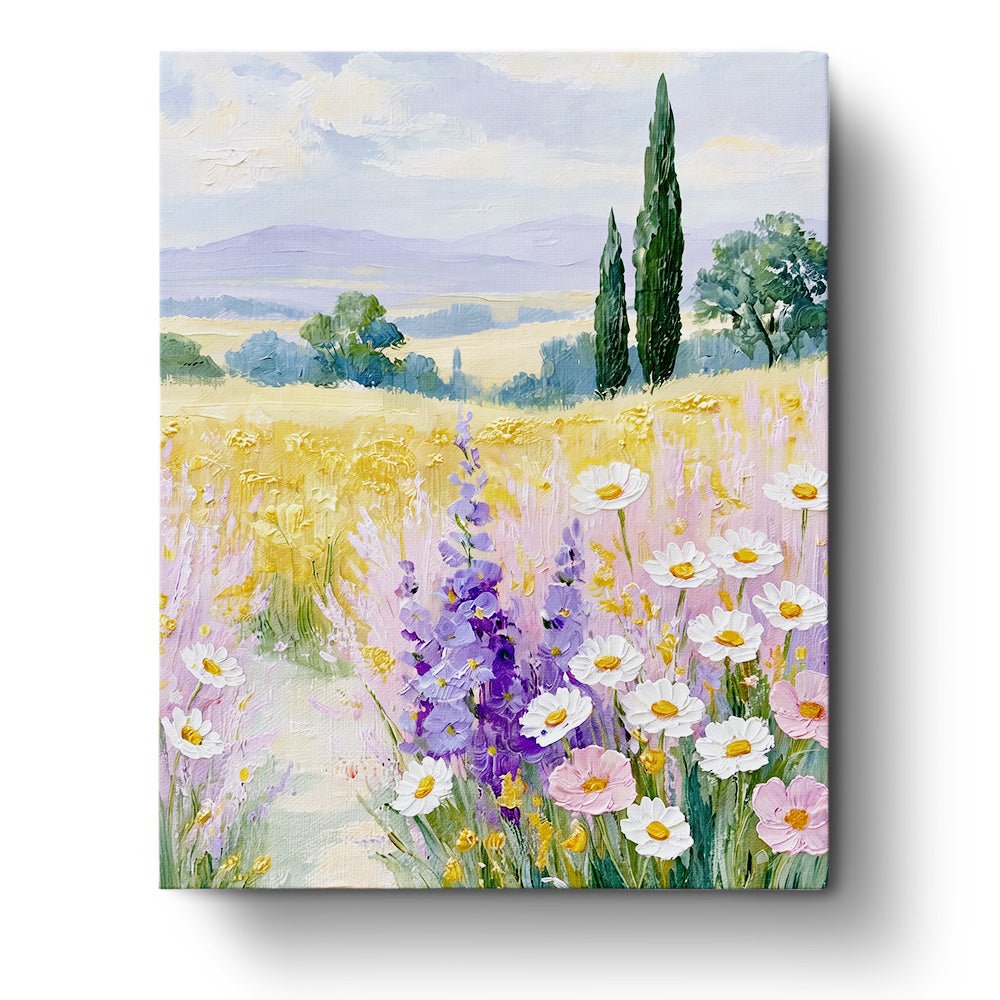 Tranquil Wildflower Meadow - Flowers - BestPaintByNumbers - Paint by Numbers Custom Kit