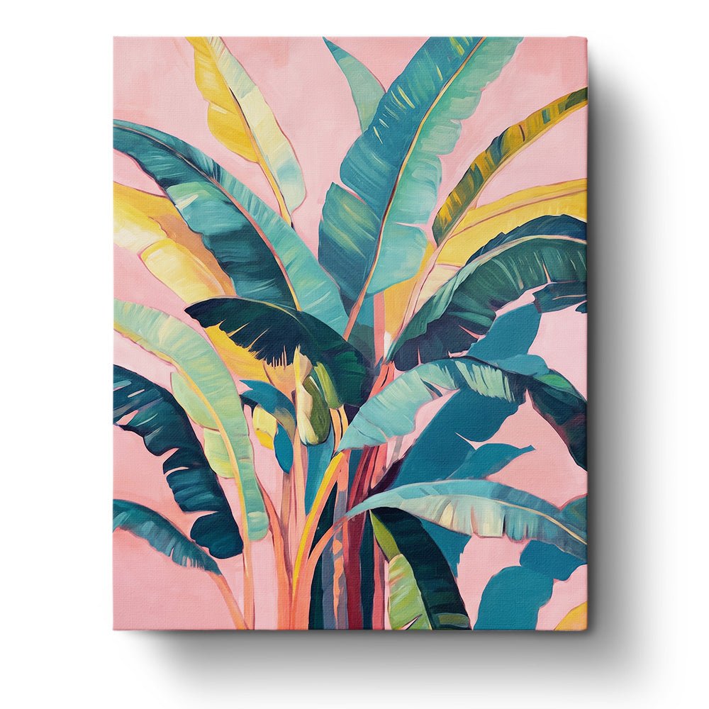 Tropical Leaves - Flowers - BestPaintByNumbers - Paint by Numbers Custom Kit