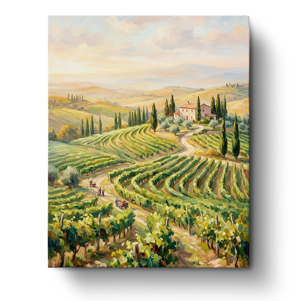 Tuscan Vineyard Serenity - Places - BestPaintByNumbers - Paint by Numbers Custom Kit