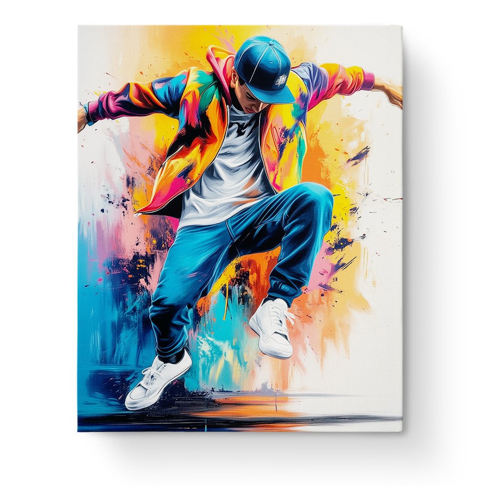 Urban Breakdance Explosion - Dance - BestPaintByNumbers - Paint by Numbers Custom Kit