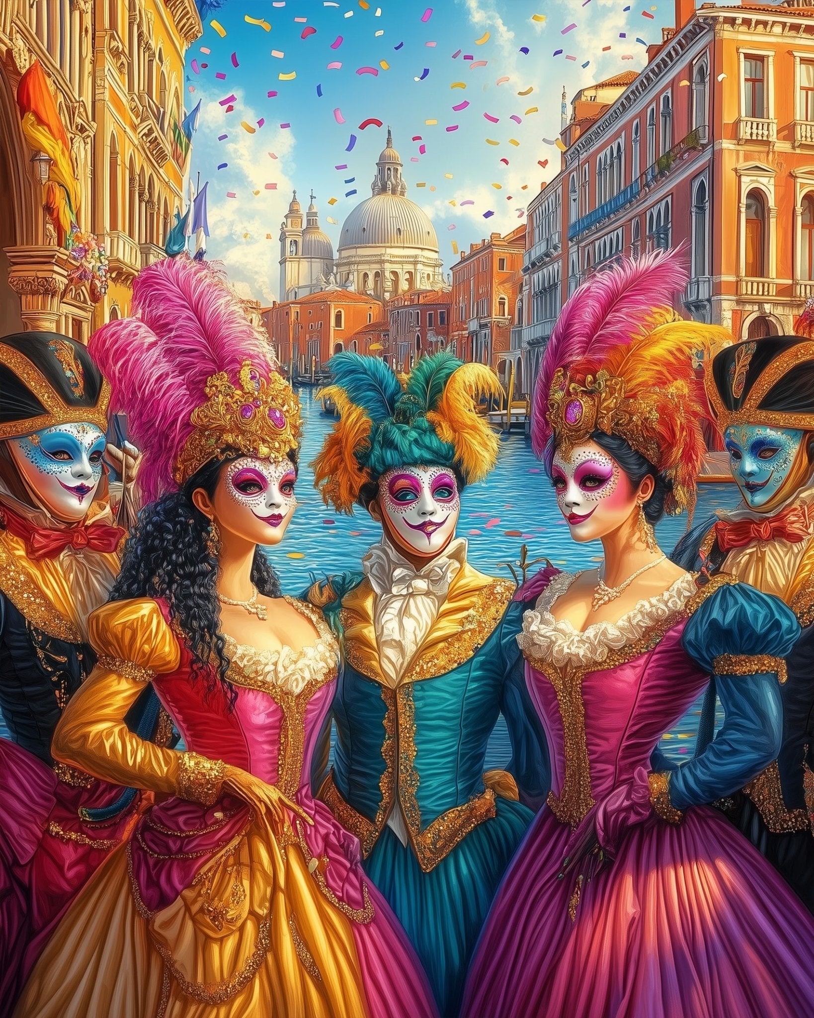 Venetian Masquerade Magic - Festival of the world - BestPaintByNumbers - Paint by Numbers Custom Kit