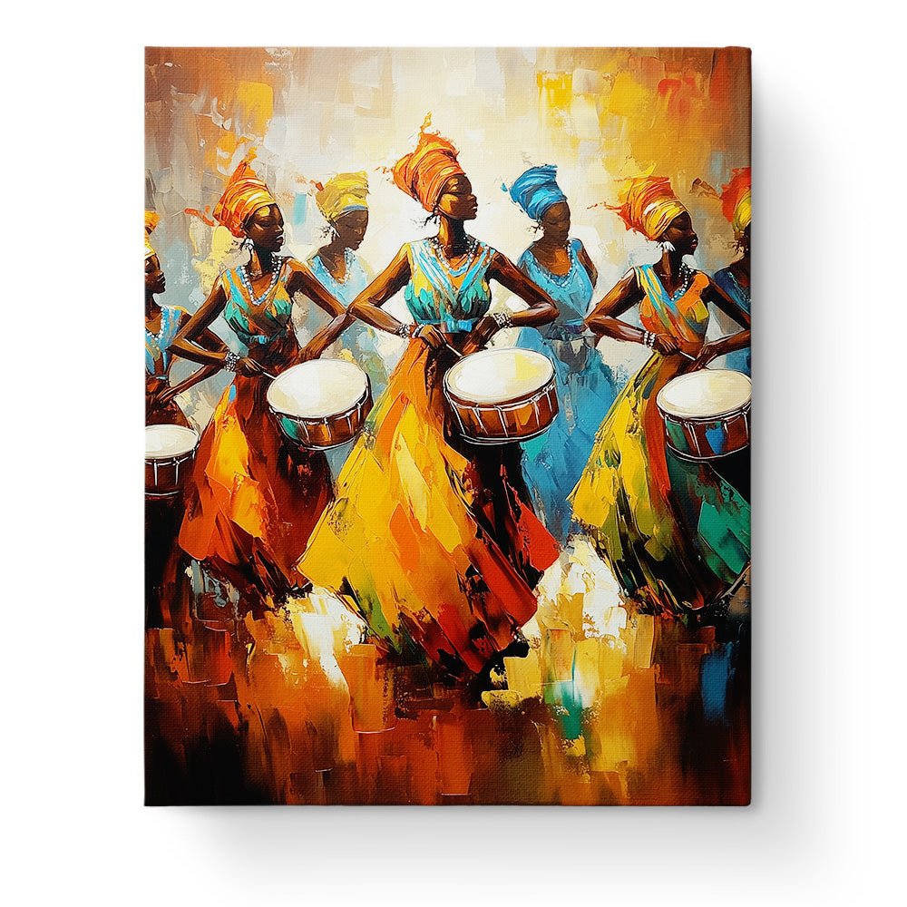 Vibrant Drumming Celebration - Festival of the world - BestPaintByNumbers - Paint by Numbers Custom Kit